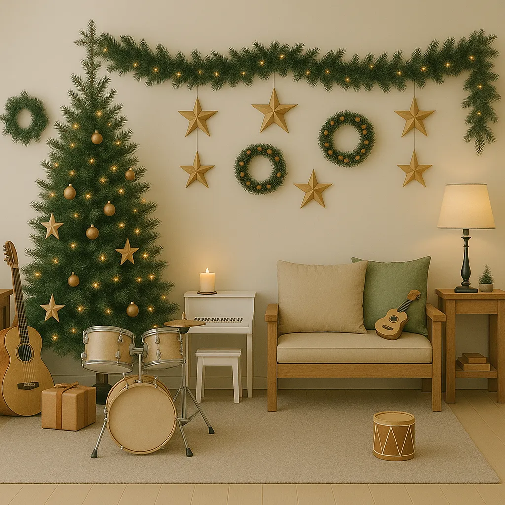 Detalle del set de las sesiones de fotos de navidad de Pablo Alma en Sevilla