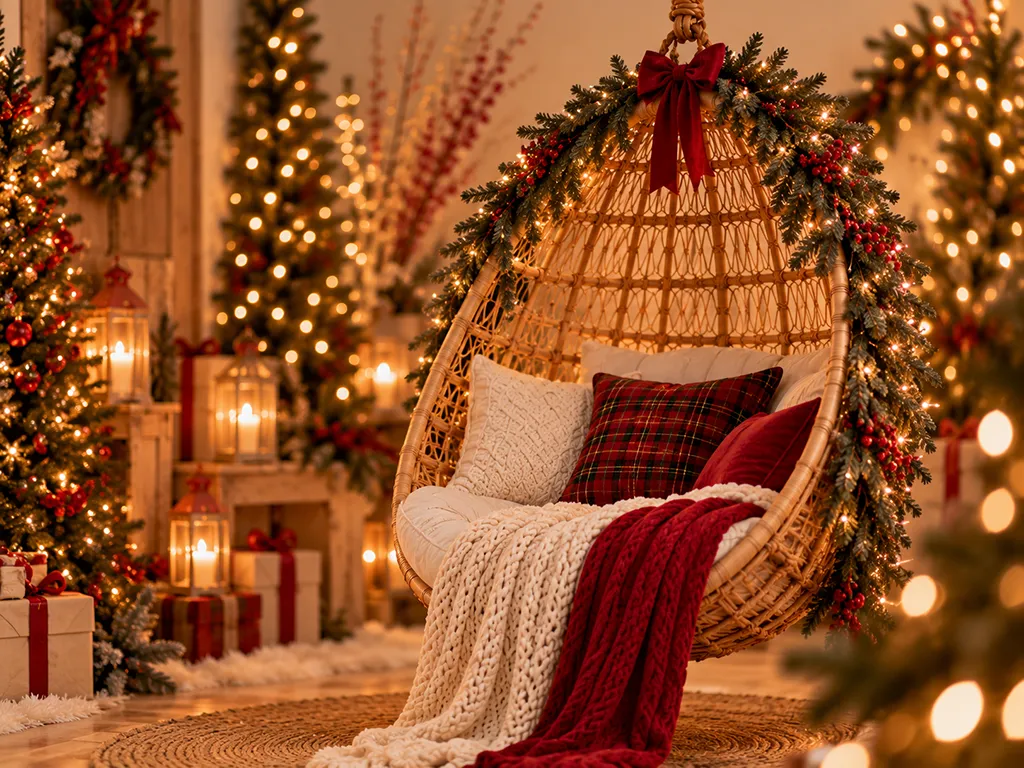 Bonito decorado de Navidad para sesiones de Navidad en Sevilla - Niños y Familia