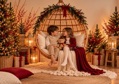 Foto ejemplo decorado Navidad Columpio Navideño - Hermanos