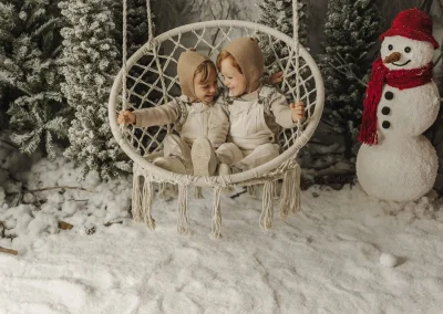 Fotografías Navidad Sevilla - Fotografías para Navidad Sevilla - Columpio y Muñeco de Nieve